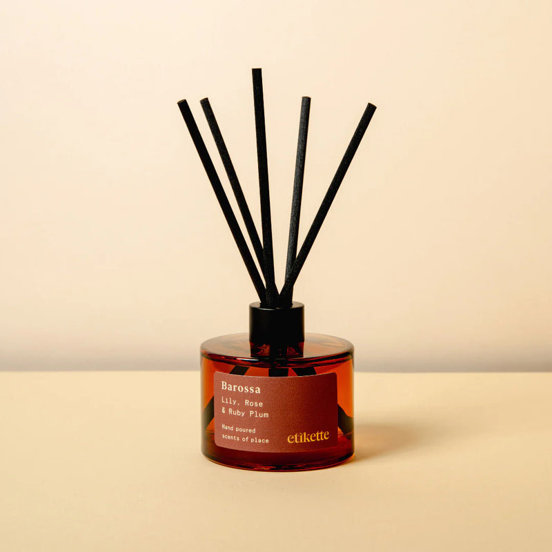 Etikette | Eco Reed Diffuser | Barossa in Lily, Rose & Ruby Plum