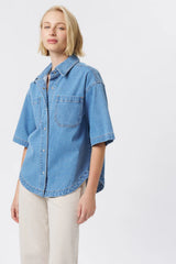 Kireina | Beth Shirt | Mid Blue