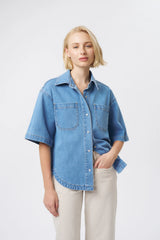 Kireina | Beth Shirt | Mid Blue