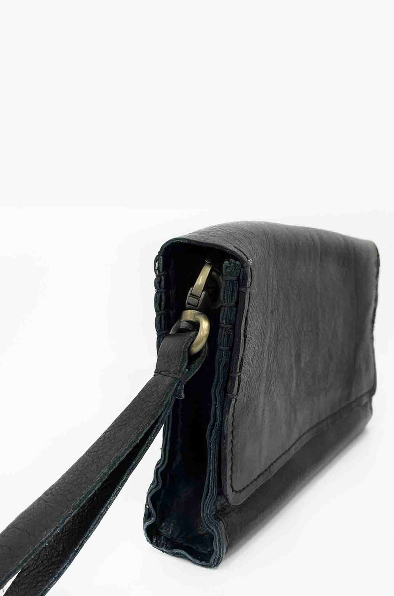 Importante | Borsellino Leather Wallet - Clutch Bag | Black