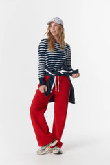 Cloth + Paper + Scissors | The Show Stopper Stripe Tee | White/Parisian Navy