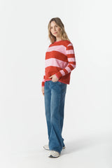 Cloth + Paper + Scissors | Sierra Stripe Knit | Flamboyant