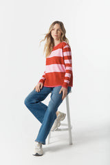 Cloth + Paper + Scissors | Sierra Stripe Knit | Flamboyant