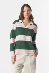 Cloth + Paper + Scissors | Sun Chaser Polo Knit | Rainforest