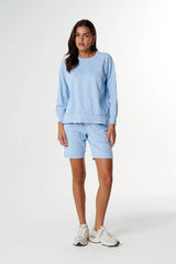 Cloth + Paper + Scissors | My Fave Cross Sweater | Skyway Blue