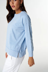 Cloth + Paper + Scissors | My Fave Cross Sweater | Skyway Blue