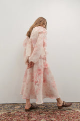 MAEVARII | Chloe Maxi Skirt | Floating Frost Flowers