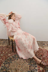 MAEVARII | Chloe Maxi Skirt | Floating Frost Flowers