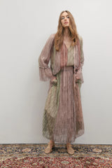 MAEVARII | Crystalline Maxi Skirt | Shimmering Dawn Light