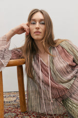 MAEVARII | Crystalline Blouse | Shimmering Dawn Light