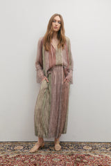 MAEVARII | Crystalline Maxi Skirt | Shimmering Dawn Light