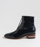 Django and Juliette | Fridays Navy Patent Leather Ankle Boots