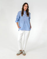 Elms+King | Dukes Bib Shirt | Blue