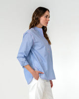 Elms+King | Dukes Bib Shirt | Blue