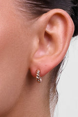 Liberte | Phoebe Rope Earring | Rose Gold