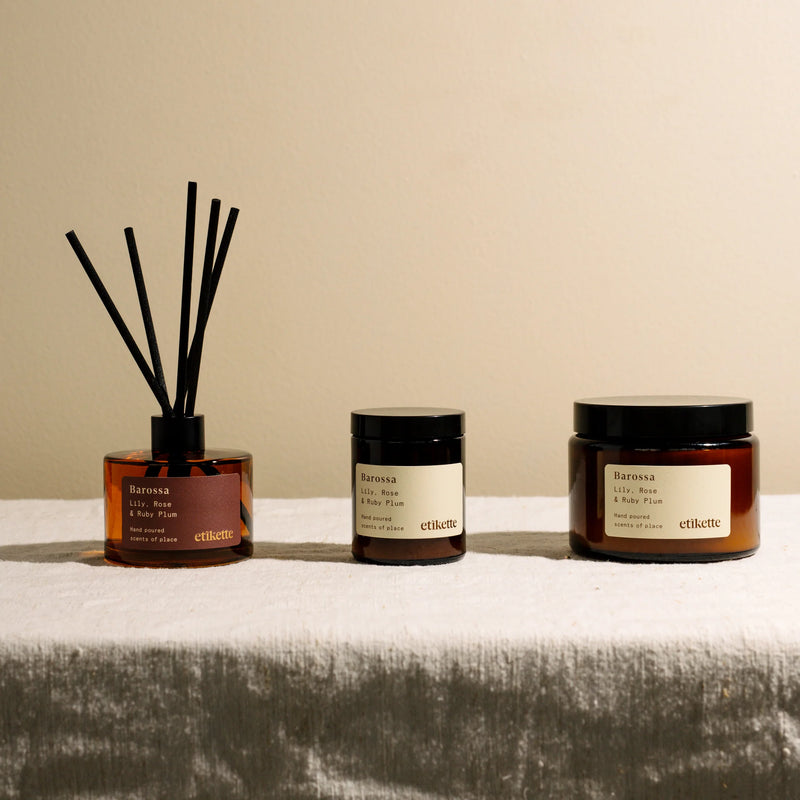 Etikette | Eco Reed Diffuser | Barossa in Lily, Rose & Ruby Plum