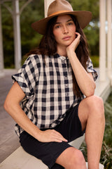 Goondiwindi Cotton | Honey Linen Blouse | Dark Navy
