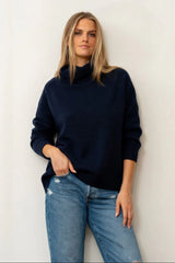 Shirty | The Petersham Wool/Cashmere Polo Neck | French Navy