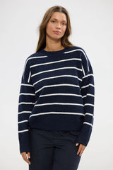 Holiday | Overboard Knit | Navy Multi Stripe