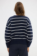Holiday | Overboard Knit | Navy Multi Stripe