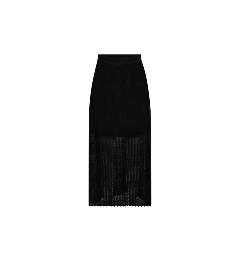 Mos Mosh | Hopi Plain Knit Skirt | Black