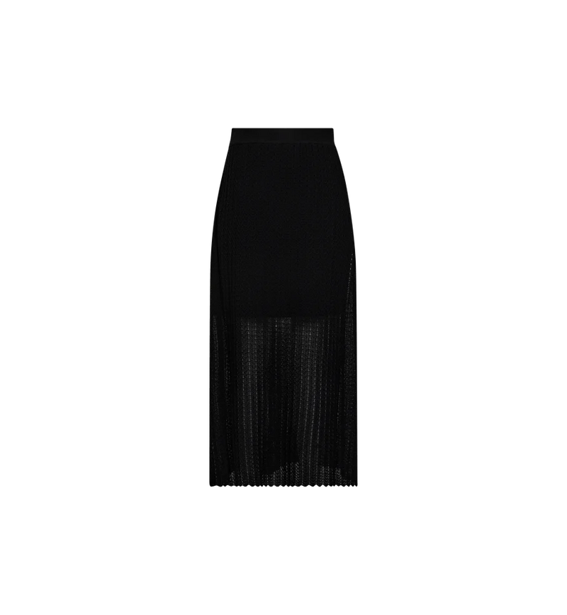 Mos Mosh | Hopi Plain Knit Skirt | Black