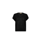 Mos Mosh | Shani Plain V-neck Knit | Black