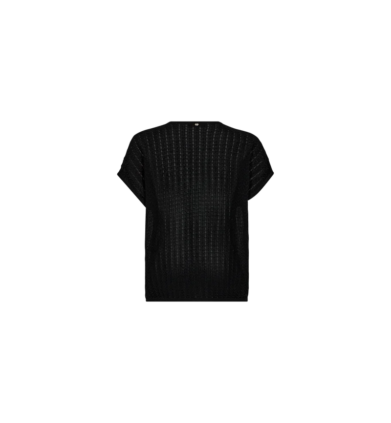 Mos Mosh | Shani Plain V-neck Knit | Black