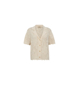 Mos Mosh | Une Flower Knit Cardigan | Ecru
