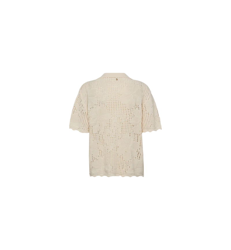 Mos Mosh | Une Flower Knit Cardigan | Ecru