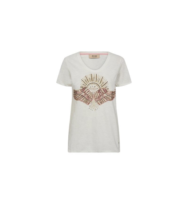 Mos Mosh | Nadine Deco T-shirt | Powder Pink