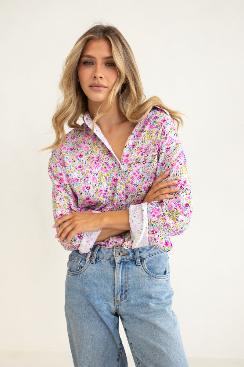 HUT / Afternoon Tea Boyfriend Linen Shirt