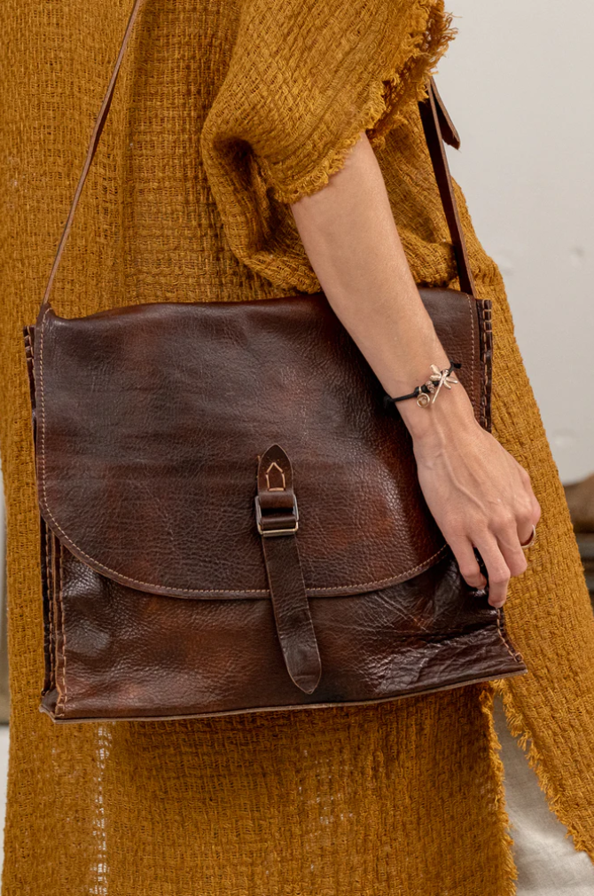 Importante | Piennolo Leather Bag | Cacao