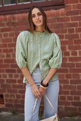 Kireina | Isabella Shirt | Grape Green