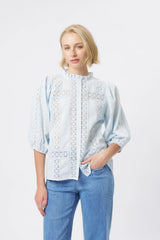 Kireina | Isabella Shirt | Powder Blue