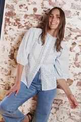Kireina | Isabella Shirt | Powder Blue