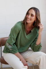 Kireina | Kimberley Top | Moss Green
