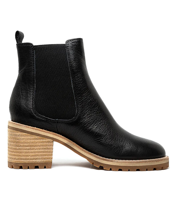 Mollini |Biscoti Black Natural Heel Leather