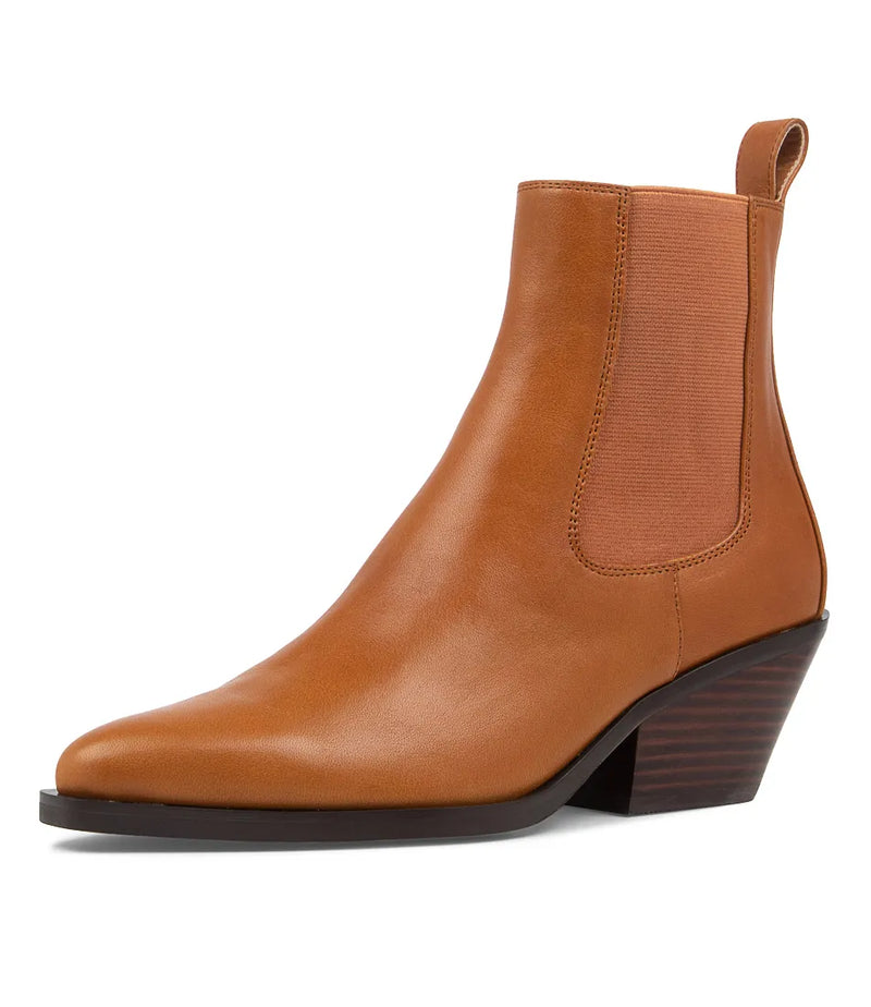 Mollini | Rage Cognac Dark Tan Leather Chelsea Boots