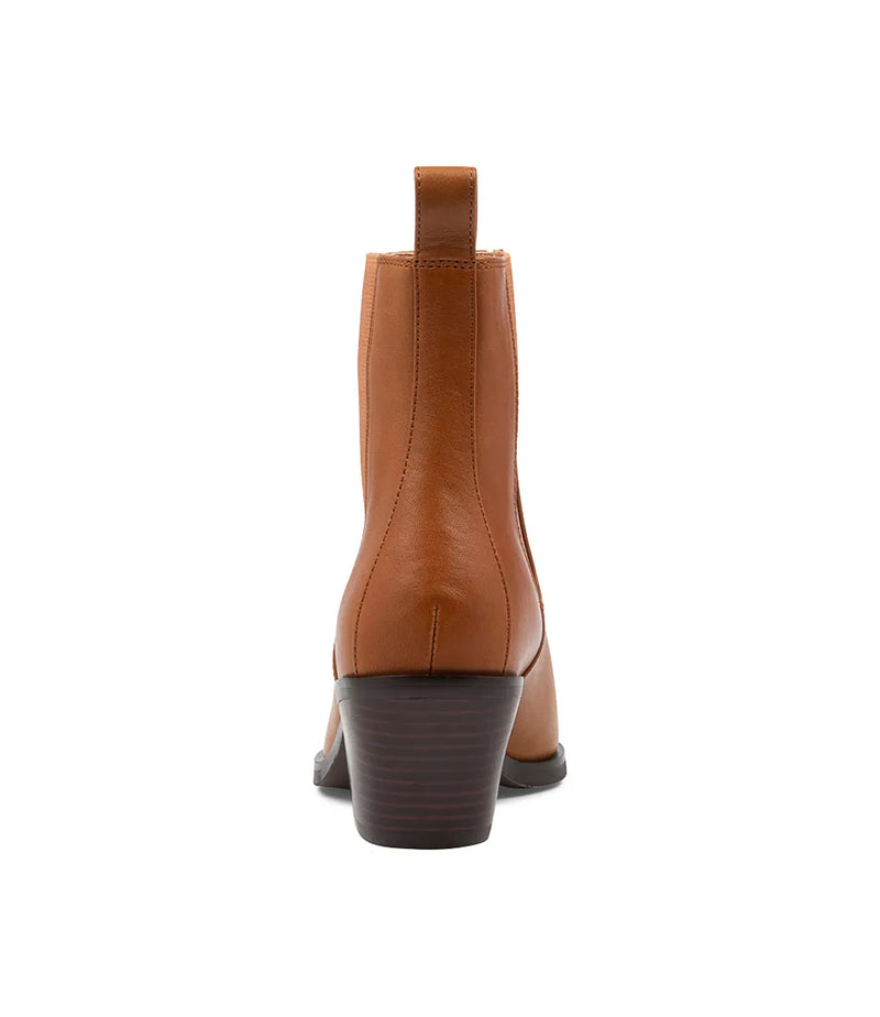 Mollini | Rage Cognac Dark Tan Leather Chelsea Boots