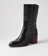 Mollini | Chelsi Black Leather Calf Boots