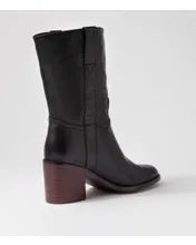 Mollini | Chelsi Black Leather Calf Boots