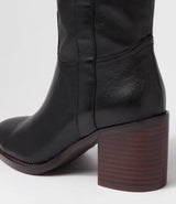 Mollini | Chelsi Black Leather Calf Boots