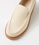 Mollini | Bonnee Oatmilk Natural Heel Leather Heels