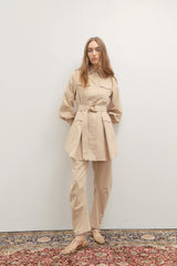 MAEVARII | Bowie Curved Pant | Beige