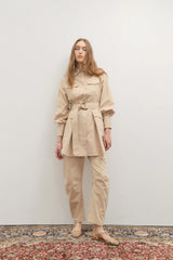 MAEVARII | Bowie Curved Pant | Beige