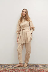MAEVARII | Bowie Curved Pant | Beige