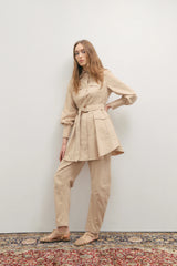 MAEVARII | Bowie Curved Pant | Beige