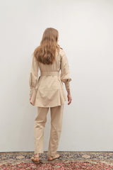 MAEVARII | Bowie Curved Pant | Beige