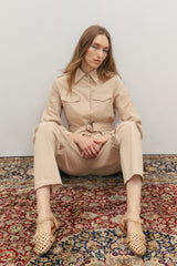 MAEVARII | Bowie Curved Pant | Beige